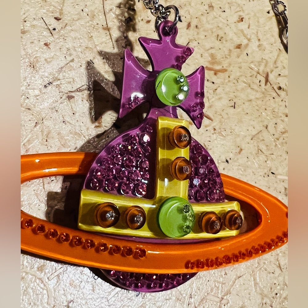 Vivienne Westwood necklace Large Perspex Swarovski Orb Pendant - Picture 9 of 16